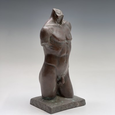 Lot 1067 - Alec WILES (1924) Males Torso Bronzed resin...