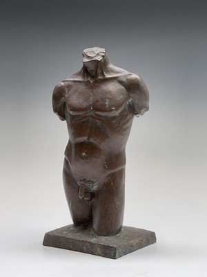Lot 1067 - Alec WILES (1924) Males Torso Bronzed resin...
