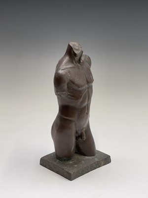 Lot 1067 - Alec WILES (1924) Males Torso Bronzed resin...
