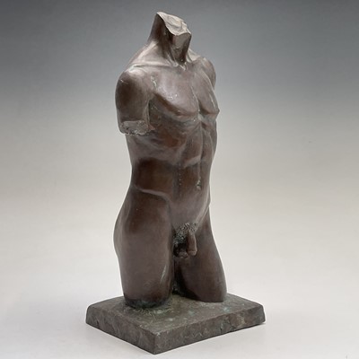 Lot 1067 - Alec WILES (1924) Males Torso Bronzed resin...