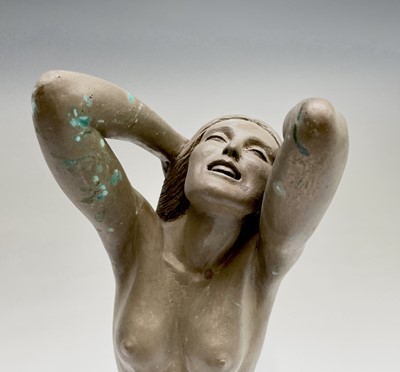Lot 1071 - Alec WILES (1924) Kneeling Nude Ciment fondu...