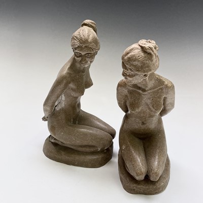 Lot 1075 - Alec WILES (1924) Kneeling Nude Two sand and...