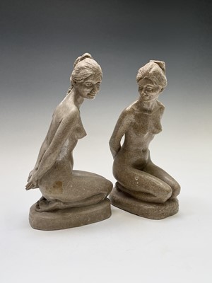 Lot 1075 - Alec WILES (1924) Kneeling Nude Two sand and...