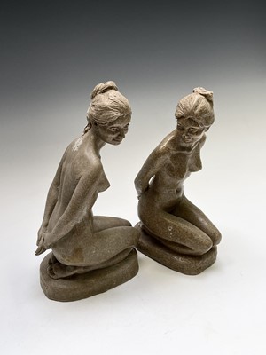 Lot 1075 - Alec WILES (1924) Kneeling Nude Two sand and...