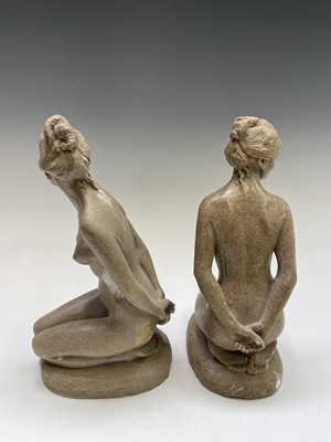 Lot 1075 - Alec WILES (1924) Kneeling Nude Two sand and...