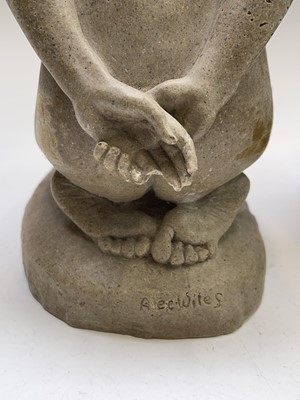 Lot 1075 - Alec WILES (1924) Kneeling Nude Two sand and...