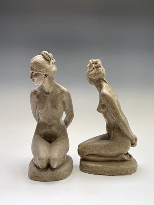 Lot 1075 - Alec WILES (1924) Kneeling Nude Two sand and...