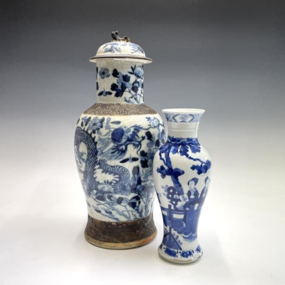 Lot 65 - A Chinese crackle glaze vase, 19th century,...