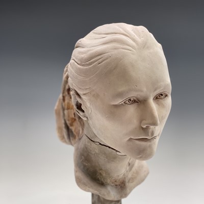 Lot 1087 - Alec WILES (1924) Female Head Plaster...