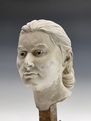 Lot 1088 - Alec WILES (1924) Female Head Plaster...