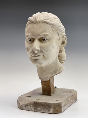 Lot 1088 - Alec WILES (1924) Female Head Plaster...