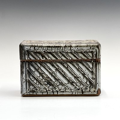 Lot 1046 - Alec WILES (1924) A rectangular lidded pot...