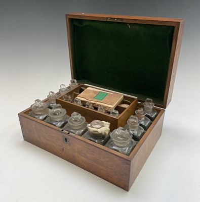 Lot 31 - A Victorian oak cased family medicine chest,...