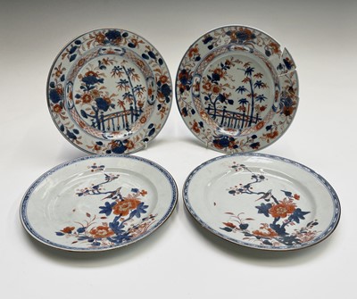 Lot 22 - A pair of Chinese Imari porcelain plates, 18th...
