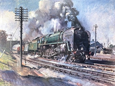 Lot 551 - Transport - Railways. Terence Cuneo, framed...