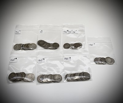 Lot 26B - Great Britain Silver 3d King Edward VII (x 92)...