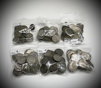 Lot 26E - Great Britain Silver 3d King George V Acorn...