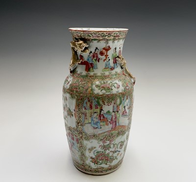 Lot 64 - A Chinese Canton porcelain vase, 19th century,...