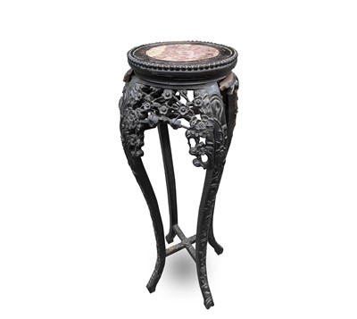 Lot 66 - A Chinese hardwood jardiniere stand, 19th...