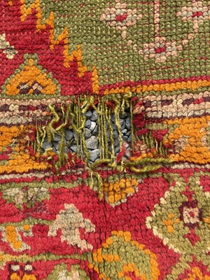 Lot 1272 - An Ushak carpet, West Anatolia, the green...