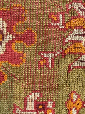 Lot 1272 - An Ushak carpet, West Anatolia, the green...