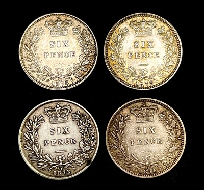 Lot 28R - Great Britain Silver 6d Queen Victoria -...
