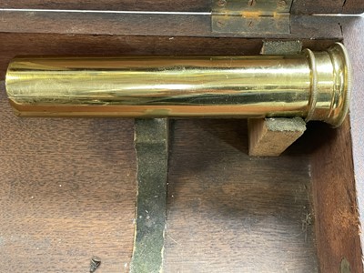 Lot 94 - A Victorian 3-inch refracting brass telescope,...