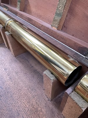 Lot 94 - A Victorian 3-inch refracting brass telescope,...