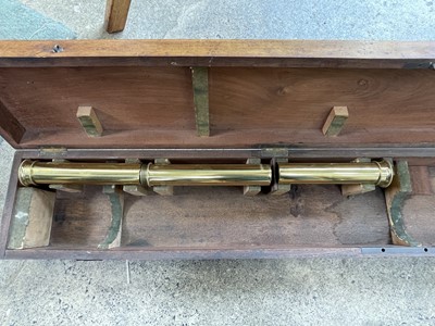 Lot 94 - A Victorian 3-inch refracting brass telescope,...