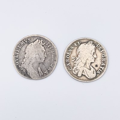 Lot 32A - Charles II and William III Shillings. 1663...