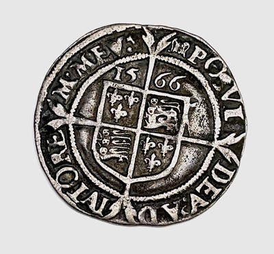 Lot 30G - Elizabeth I, Sixpence 1566. F, nice detail.