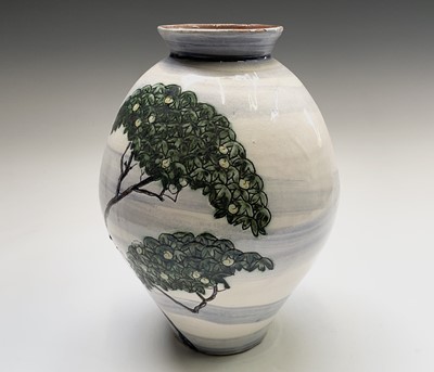 Lot 807 - Alan Brough, A studio pottery vase, incised...