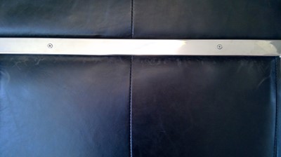 Lot 3041 - A contemporary leather and chrome open...