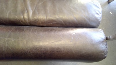 Lot 3041 - A contemporary leather and chrome open...