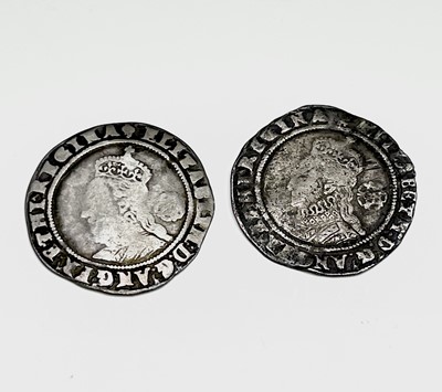 Lot 30R - Elizabeth I, Sixpences x 2 1573 worn; 1574...