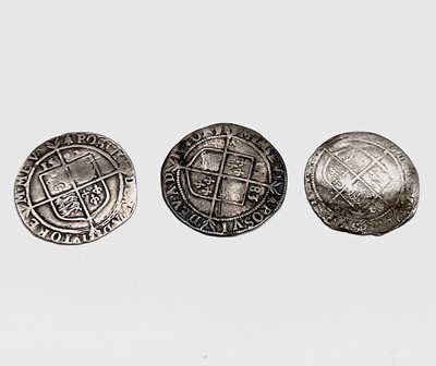 Lot 30X - Elizabeth I, Sixpences x 3. 1582 x 2, both...