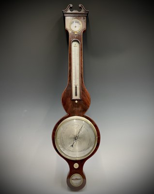 Lot 2922 - A George III mahogany and boxwood strung wheel...