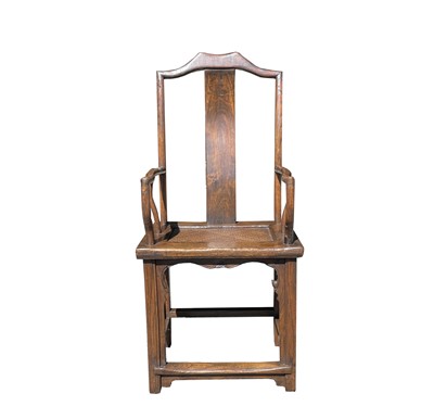 Lot 107 - A Chinese hardwood armchair, 19th century,...