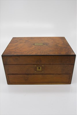 Lot 254 - A Victorian mother of pearl inlaid box, and a...