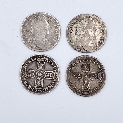 Lot 32I - Great Britain1/- William III (x4) Comprising:...