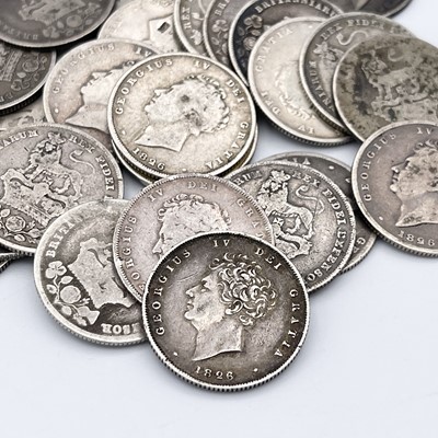 Lot 32N - Great Britain 1/- George IV 1825-1827 (x27)...