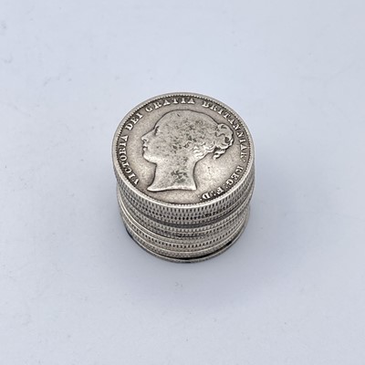 Lot 32P - Great Britain 1/- Victoria Die Numbers...