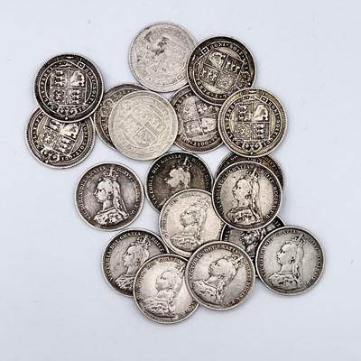 Lot 32S - Great Britain 1/- Queen Victoria 1887 (x18)...