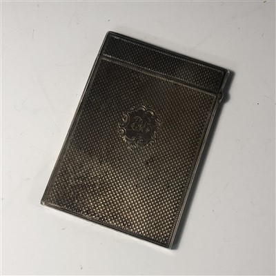 Lot 2005 - An engine turned silver visiting card case