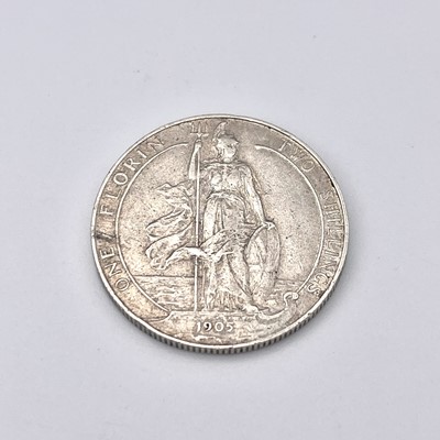 Lot 34F - Great Britain King Edward VII 2/- coin RARE...