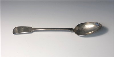 Lot 2011 - A plain fiddle pattern silver basting spoon