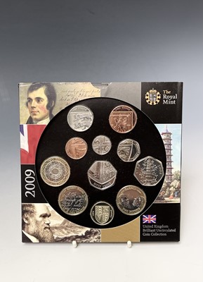 Lot 39B - 2009 Uncirculated Coin Set including scarce...