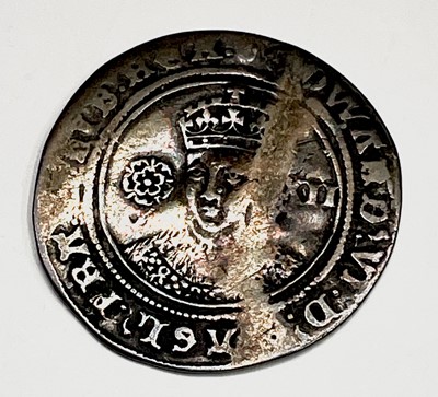 Lot 41O - Edward VI Shilling 1551-3 Facing Bust mm.tun -...