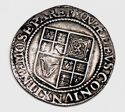 Lot 42E - James I Shilling 1623-5, mm. Lis, F+. Good...