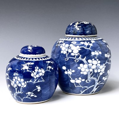Lot 88 - Two Chinese porcelain blue and white ginger...